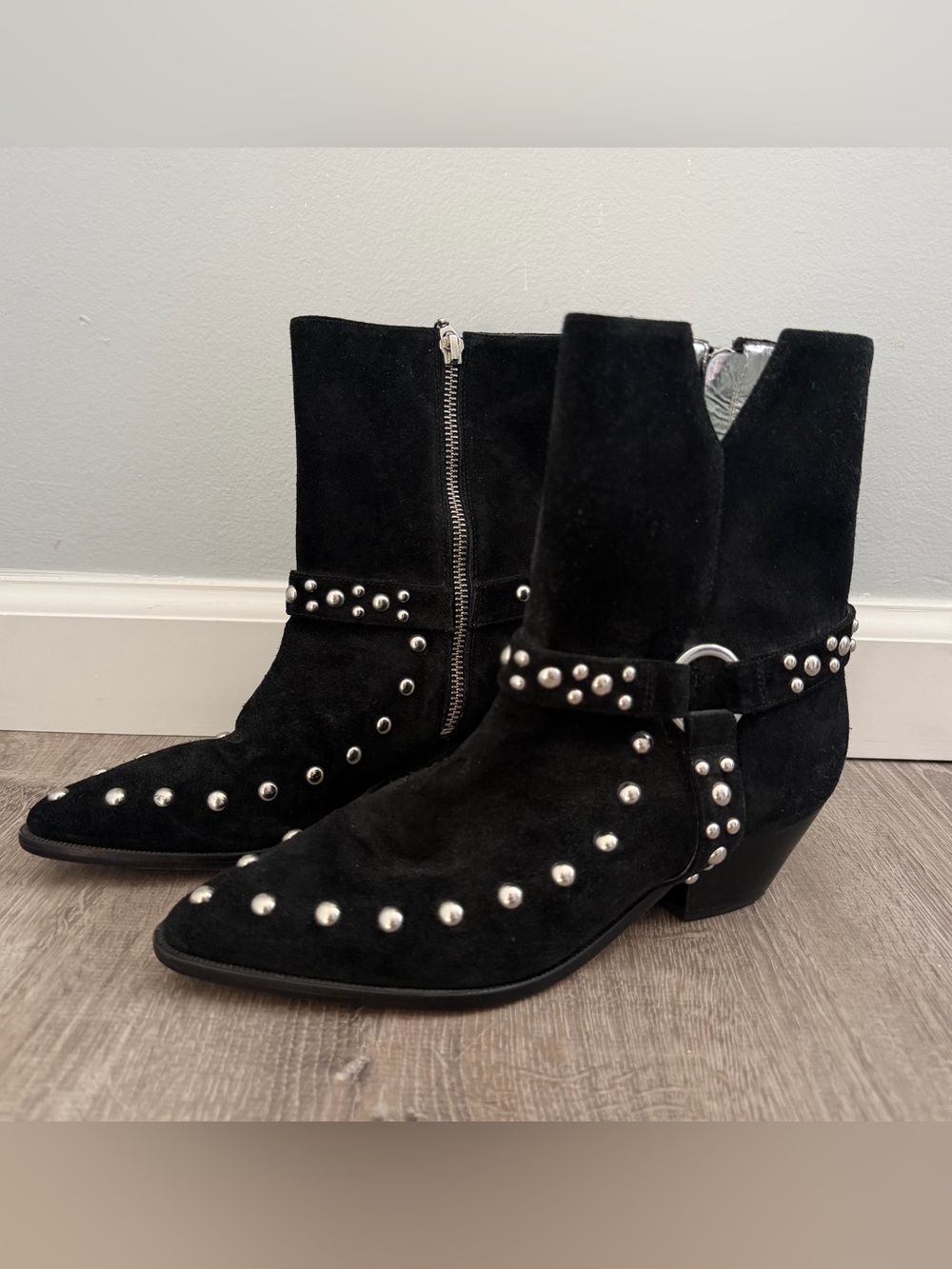 Shutz Rhiannon Suede Ankle Boots Women’s Size 7B Black